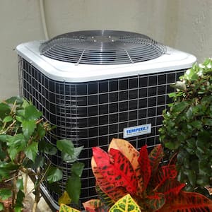 Outdoor A/C and flowers